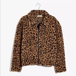 Madewell Bomber Jacket Leopard Print